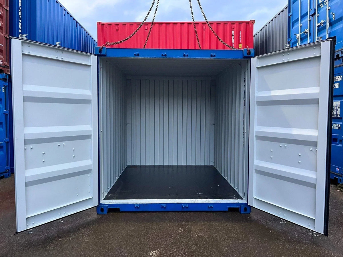 Conteneur de stockage 10 pieds IICL 6 – Bleu RAL 5010, HZKU 010 045-6