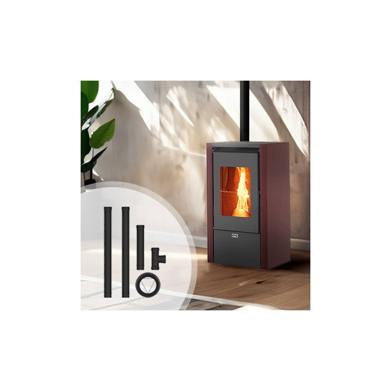 Poêle à granulés ETNA Little 6 kW avec kit de raccordement arrière