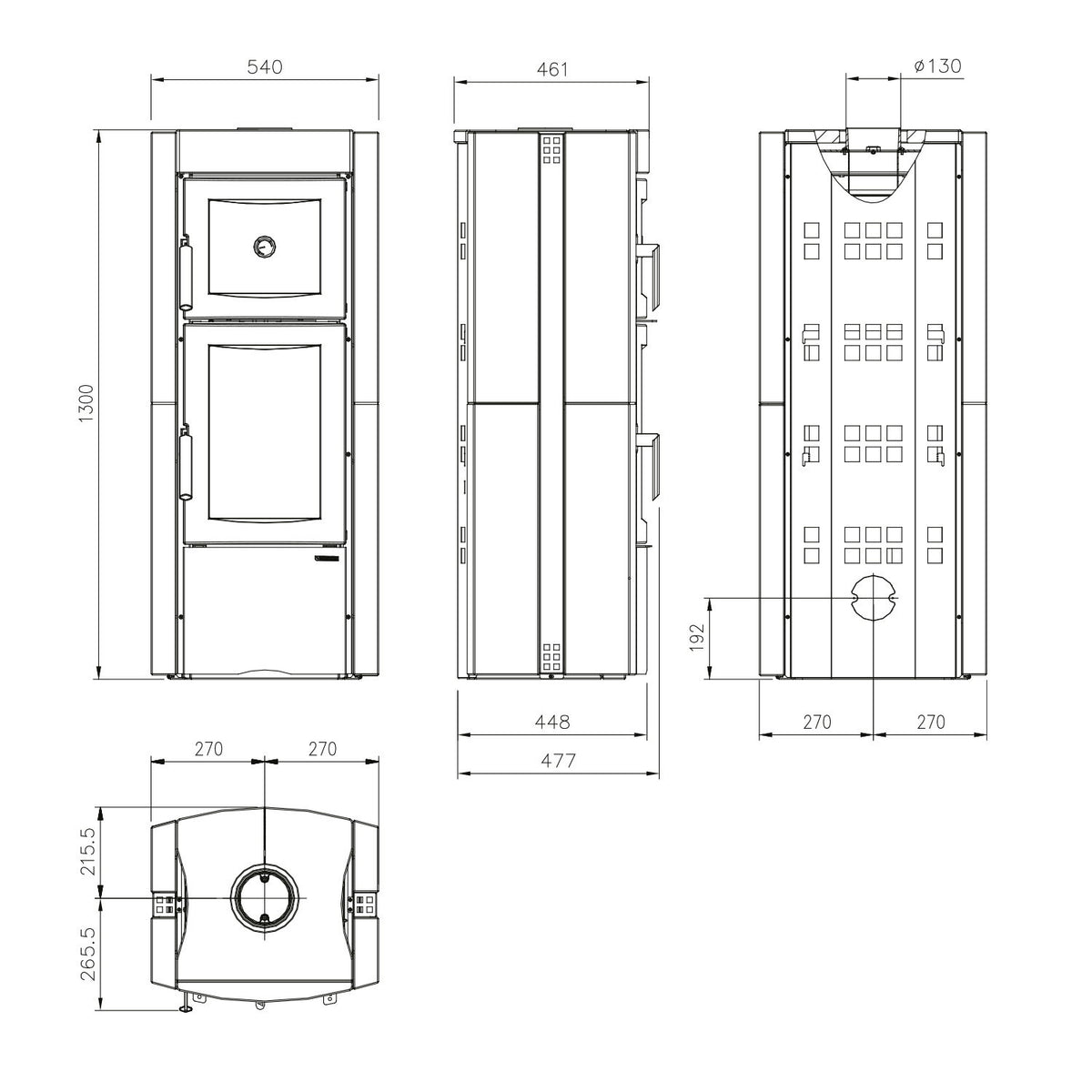 Poêle à bois La Nordica Ester Forno Evo Vulcano avec four 8 kW