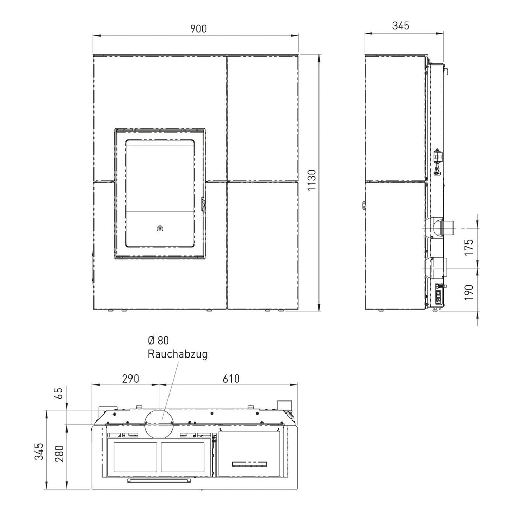 Poêle à granulés Edilkamin Blade 12++ EVO acier blanc — 12,1 kW
