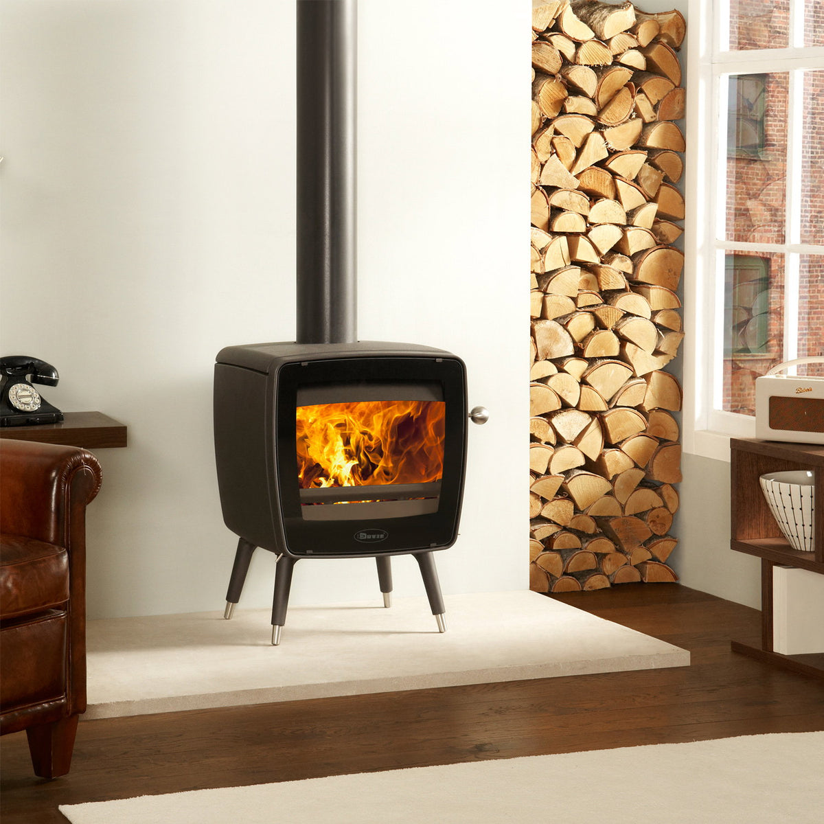Poêle à bois Dovre Vintage 35 en fonte noire 7 kW