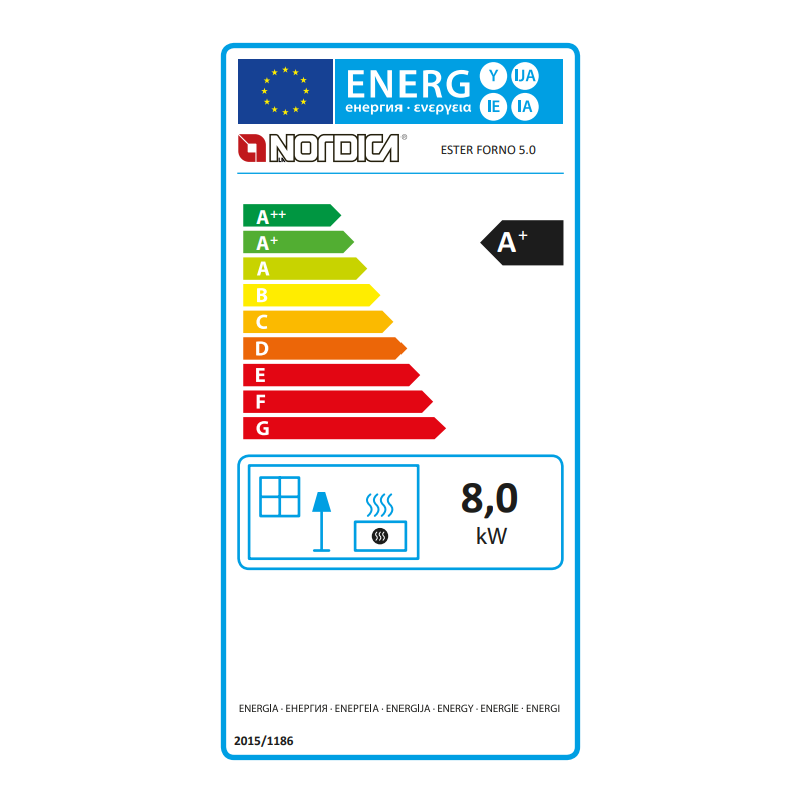 Poêle à bois La Nordica Ester Forno Evo pierre vulcan avec four 8 kW