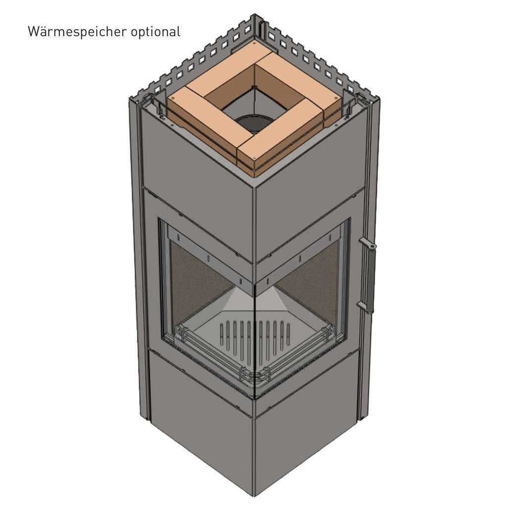 Poêle à bois Cheminée Royale K6490 acier noir 6,6 kW