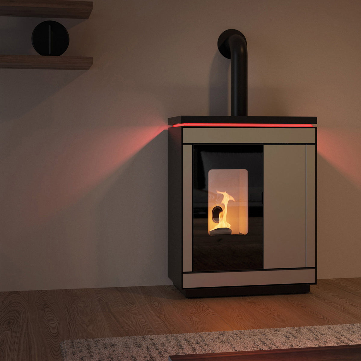 Poêle à granulés Olsberg Epana 6 kW – céramique blanche
