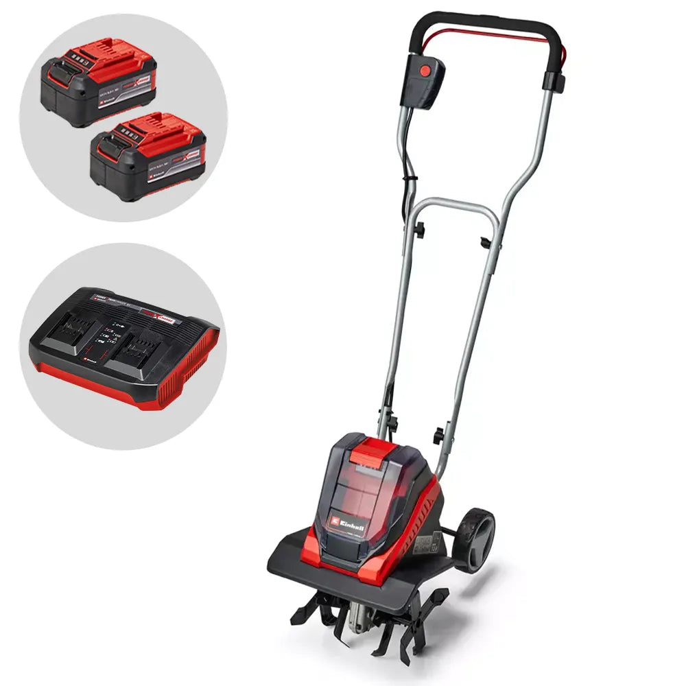 Einhell GE-CR 30 Li — Motobineuse à batterie 36 V (2 x 18 V 5,2 Ah) avec roues