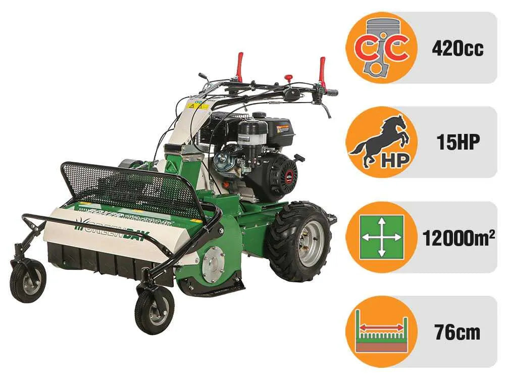 GreenBay BOXER 76-150 W - Tondeuse débroussailleuse à couteaux - Loncin G420FA - vue 4