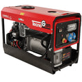 Groupe électrogène essence TecnoGen H15000ELX rouge et noir avec moteur Honda GX690