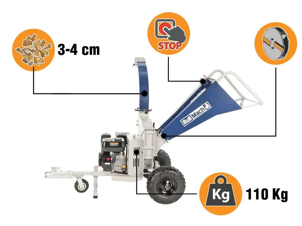 BullMach ZEUS 60 D - Broyeur de branches thermique Ducar DH212 7 CV - photo 5