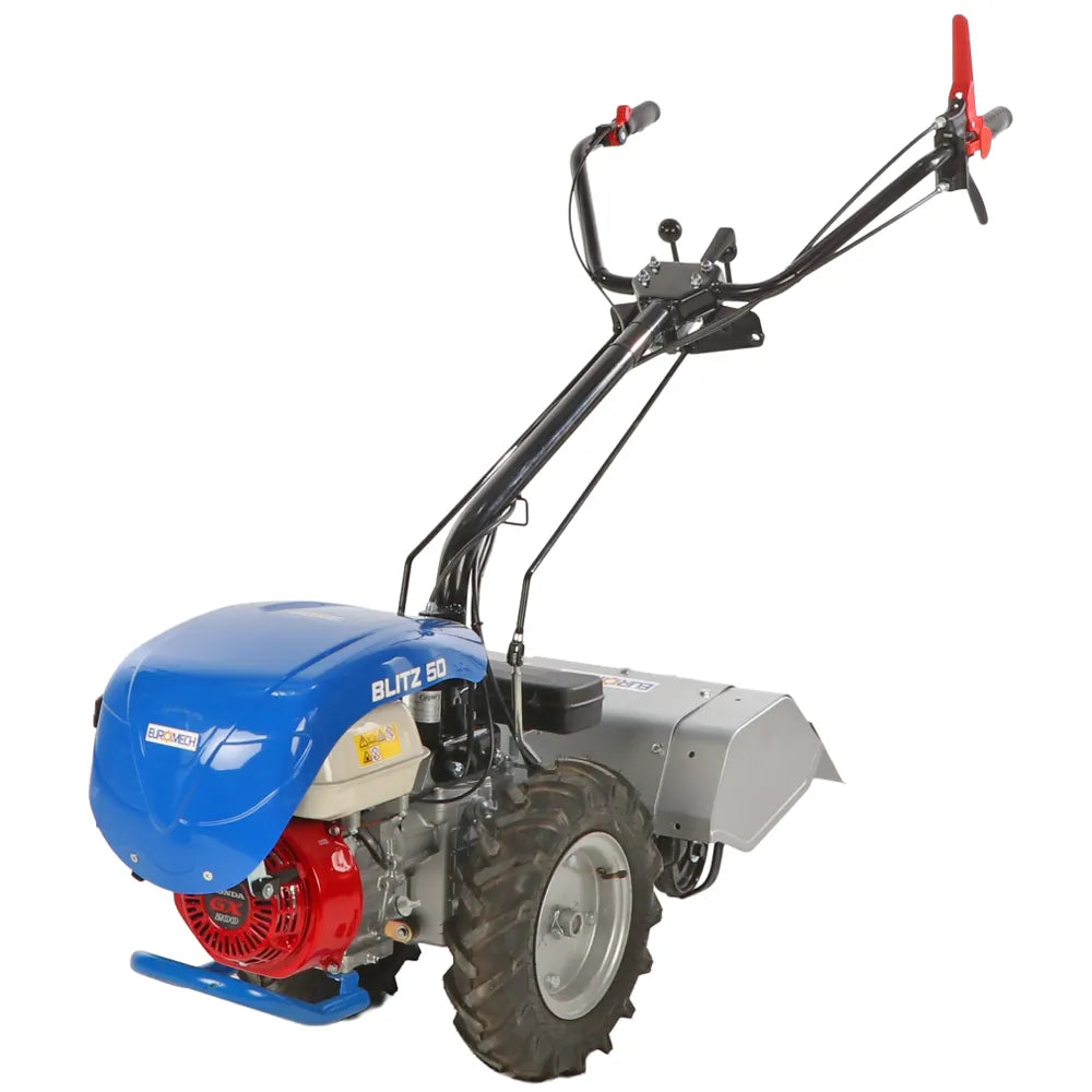 EuroMech BLITZ 50 Motoculteur essence Honda GX200 6,5 CV fraise 50 cm roues 4.00-8 – photo 1