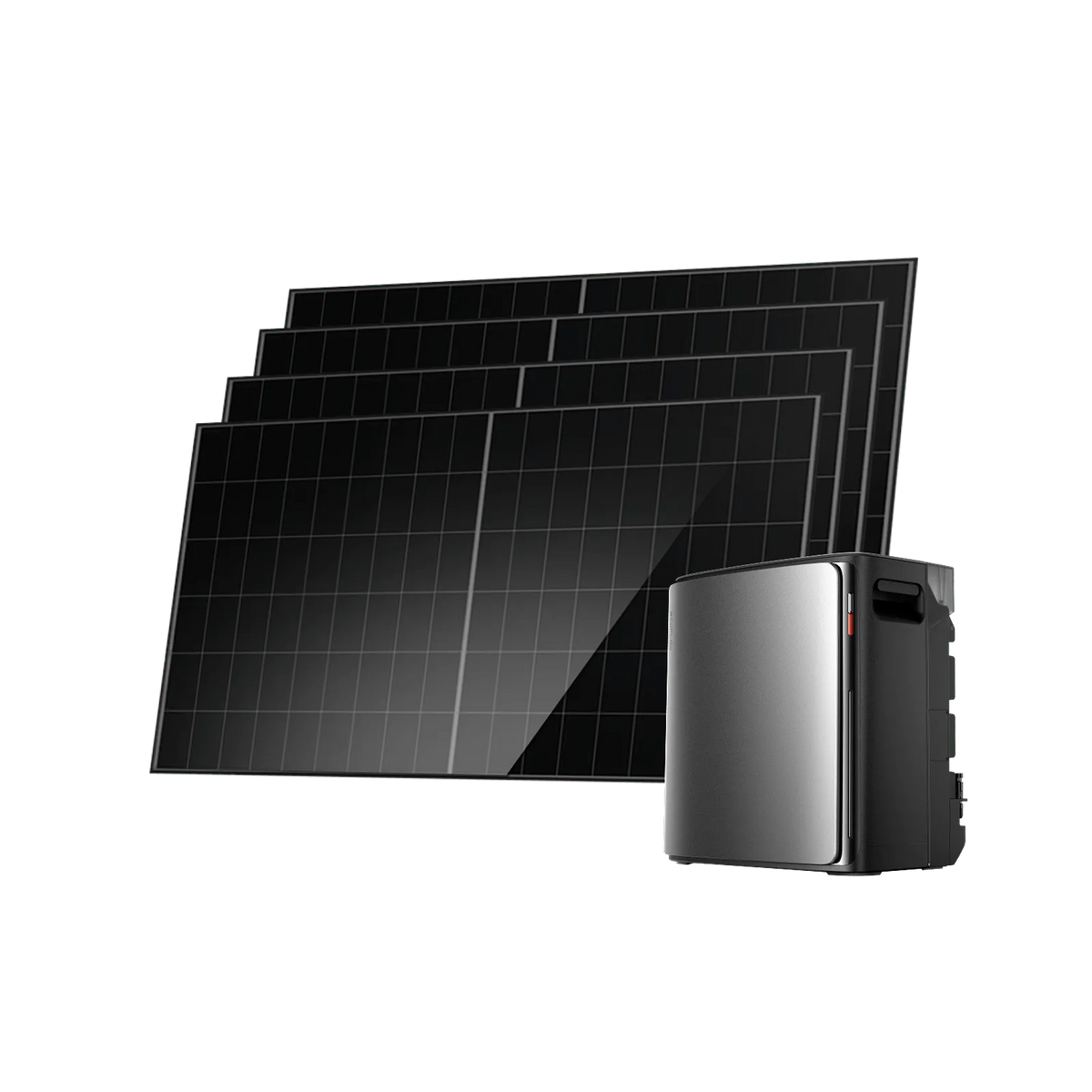 EcoFlow STREAM Ultra X avec quatre panneaux solaires rigides de 500 W, stockage 3,84 kWh