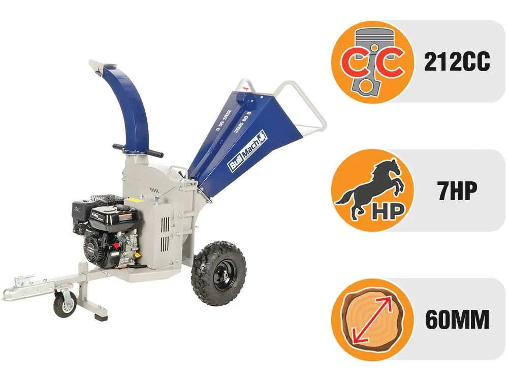 BullMach ZEUS 60 D - Broyeur de branches thermique Ducar DH212 7 CV - photo 4
