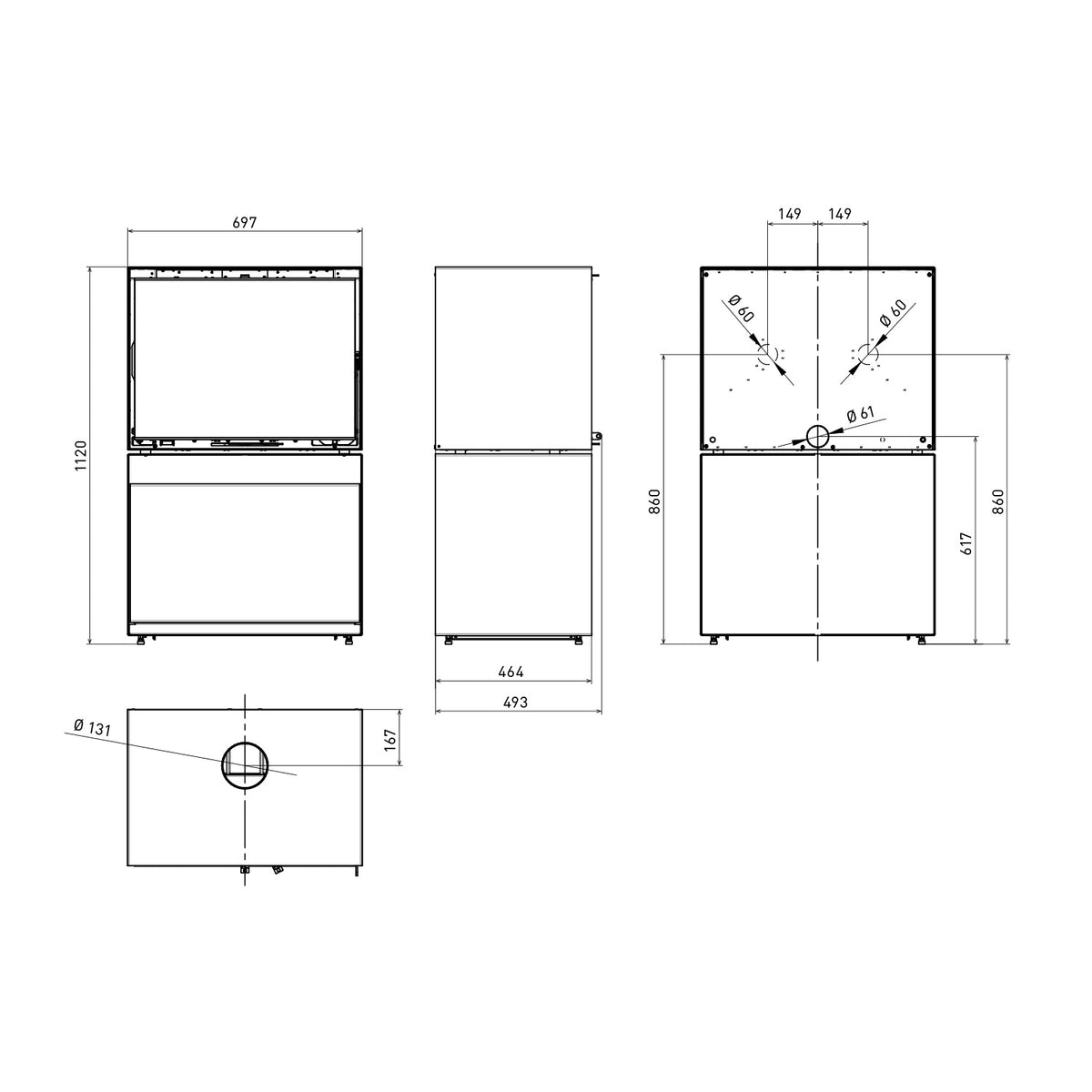 Poêle à bois Thermorossi Moonlight 6 avec compartiment à bûches amovible 5,7 kW - image 8