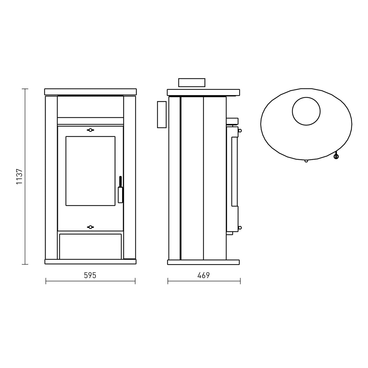 Poêle à bois Fireplace Alicante K1266 acier noir pierre de sable 8,3 kW
