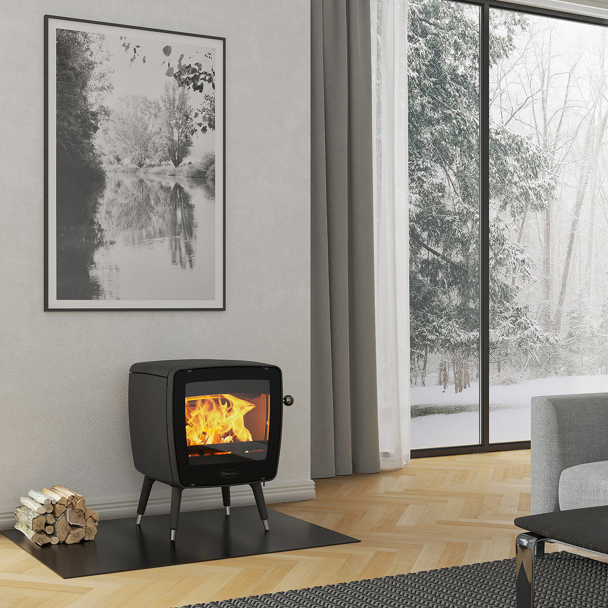 Poêle à bois Dovre Vintage 35 en fonte noire 7 kW