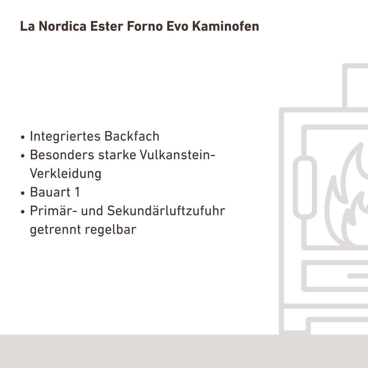 Poêle à bois La Nordica Ester Forno Evo Vulcano avec four 8 kW