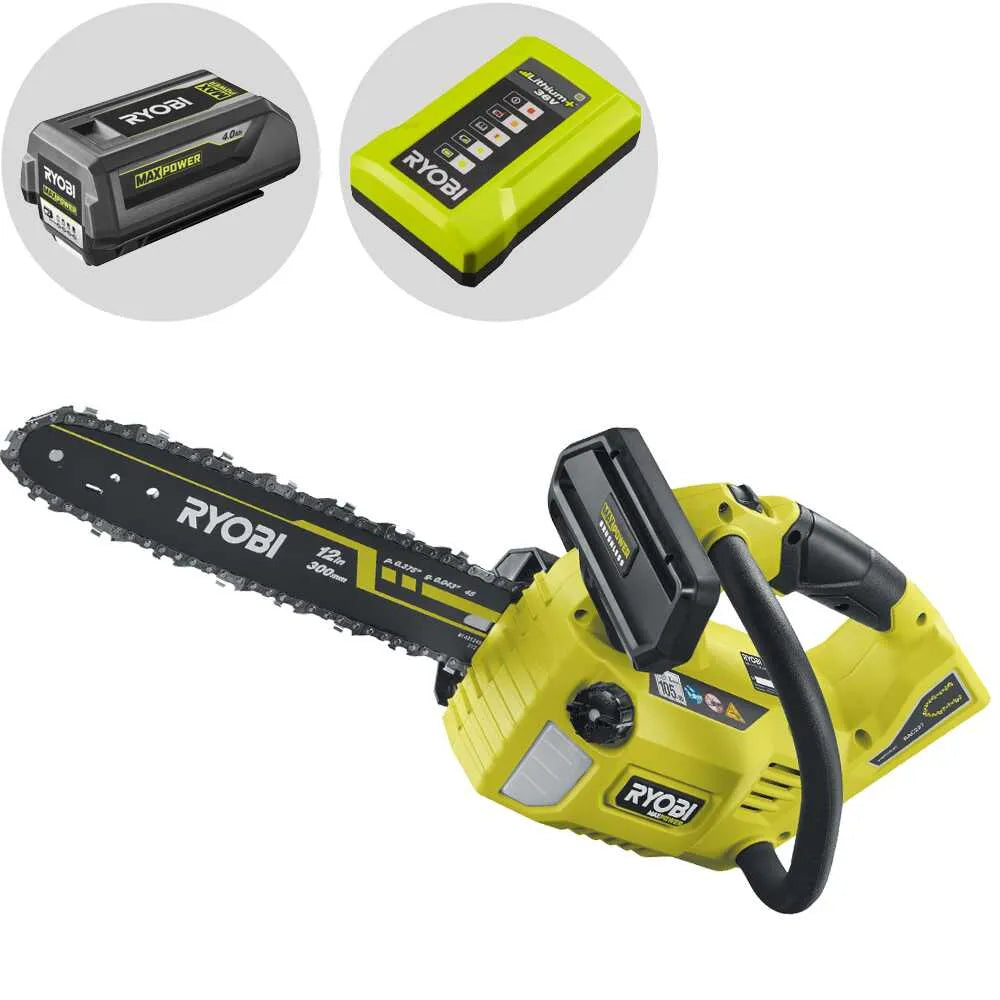 Ryobi RY36THCSX30A-140 – Tronçonneuse d’élagage 36 V – Batterie 4 Ah – Guide 30 cm – photo 1