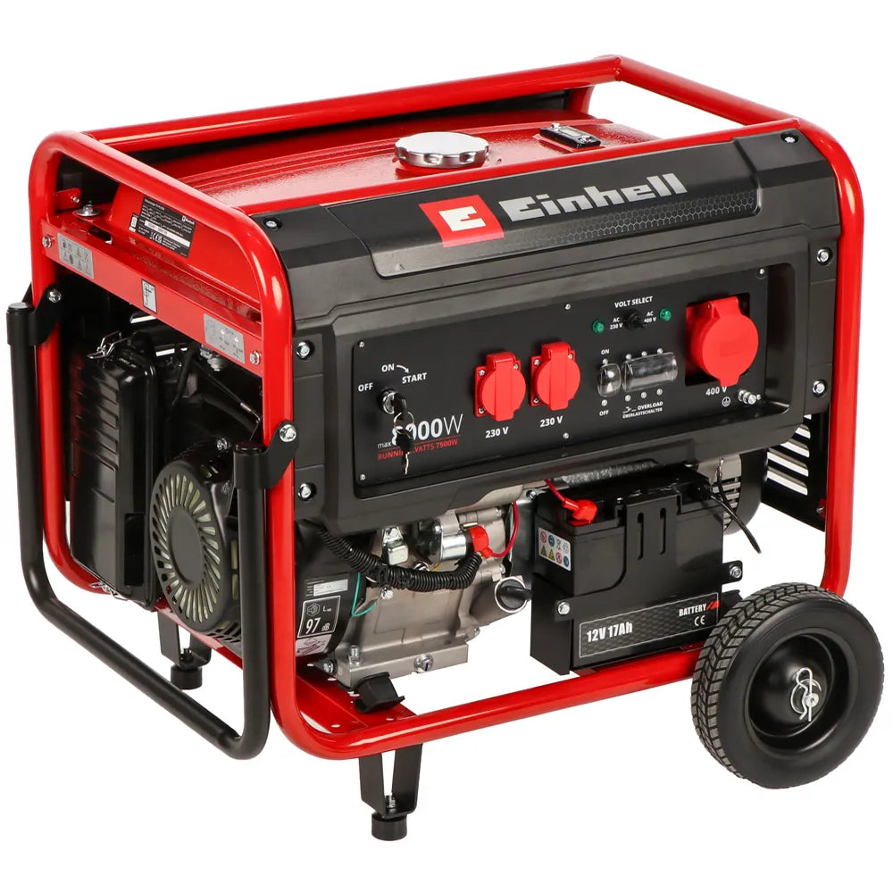 Einhell TC-PG 8000 groupe électrogène essence 8000 W AVR triphasé avec chariot