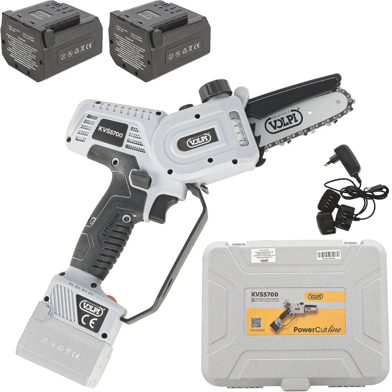 Volpi KVS5700 – Élagueuse manuelle à batterie 21,6 V – 2 batteries 2,5 Ah – photo 1