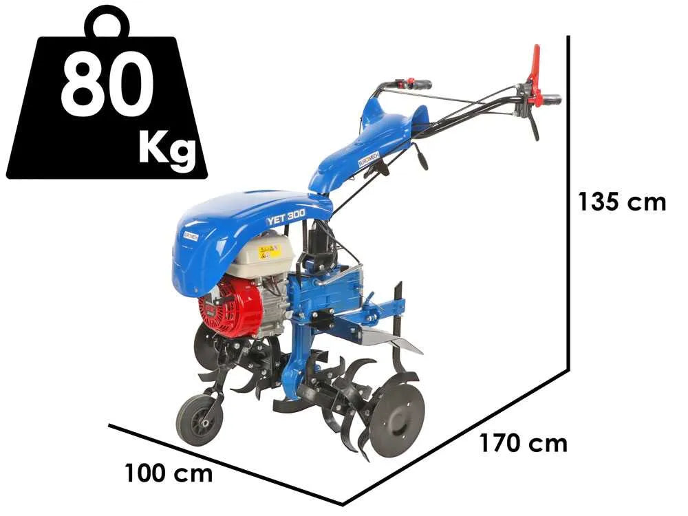 EuroMech YET 300 motobineuse thermique - Honda GX200 6,5 CV, fraise 90 cm
