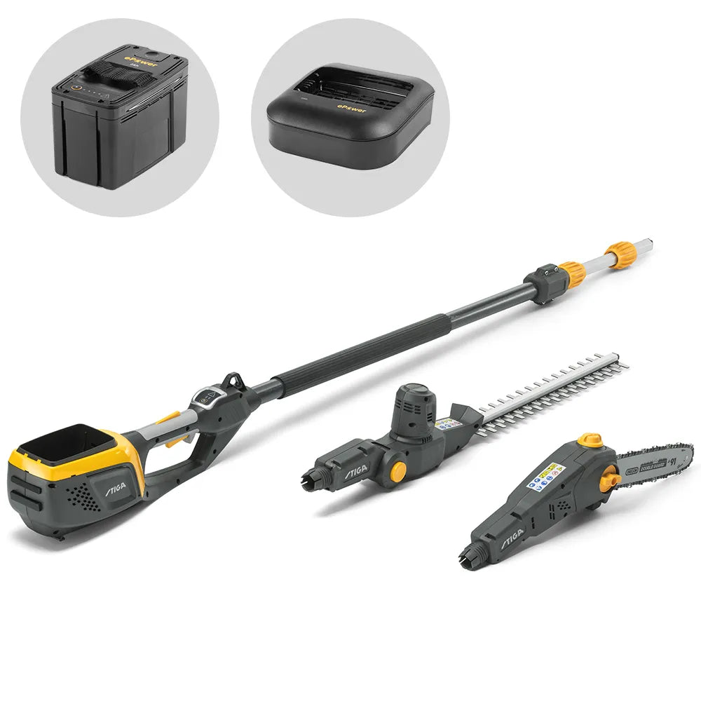 Stiga MT 500e Kit – Taille-haie et élagueuse télescopique multifonction 48 V