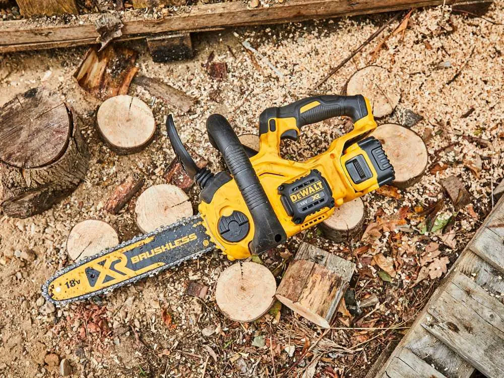 DeWalt DCM565P1-QW – Tronçonneuse à batterie 18 V – Batterie 5 Ah – Guide 30 cm – photo 7