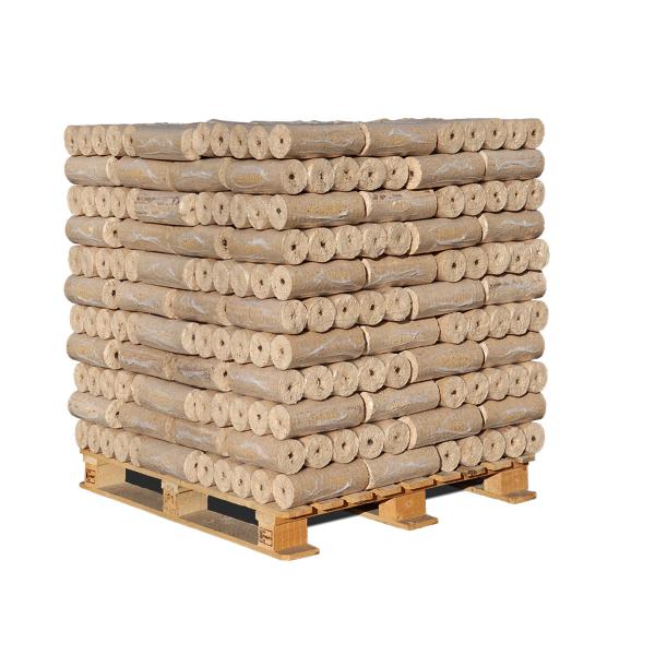 Briquettes de bois résineux BIOMAC TURBO – Épicéa, palette de 1 000 kg