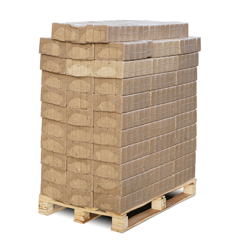 Briquettes de bois BISON en chêne – Format compact, paquet de 10 kg