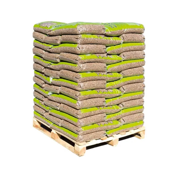 Granulés de bois dur 100 % chêne 6 mm – Palette de 975 kg