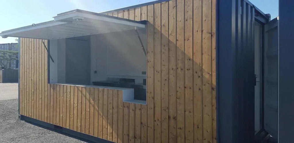 Container bar 20 pieds (6 m) Snack-BOX Privilege – Isolé, équipé et avec porte de service