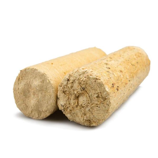Briquettes de bois résineux rondes sans trou – Épicéa et pin, palette de 960 kg