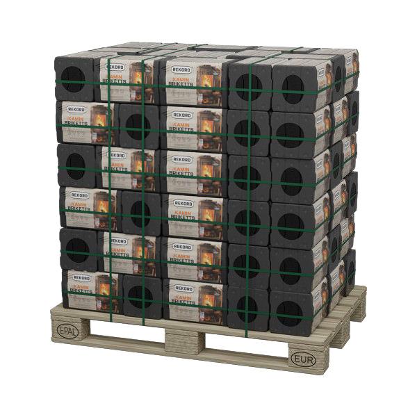 Briquettes de lignite REKORD 900Kg – Chauffage longue durée pour cheminée et poêle