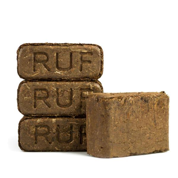 Briquettes d’écorce RUF GLUTHALTER – Maintien des braises jusqu’à 12 heures, palette de 980 kg
