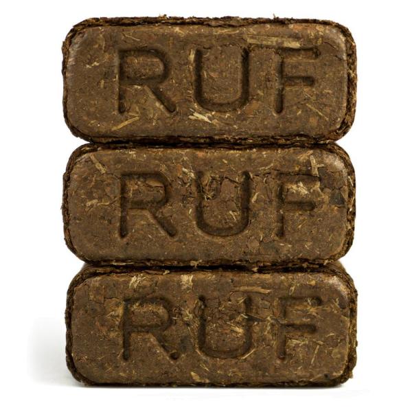 Briquettes d’écorce RUF GLUTHALTER – Maintien des braises jusqu’à 12 heures, palette de 980 kg