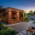Sauna extérieur Koraxelo avec espace d’entrée