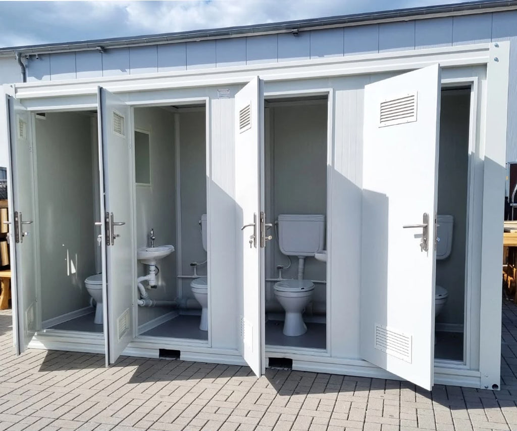 Conteneur sanitaire XXL avec 8 cabines WC – Toilettes pour festivals et grands événements