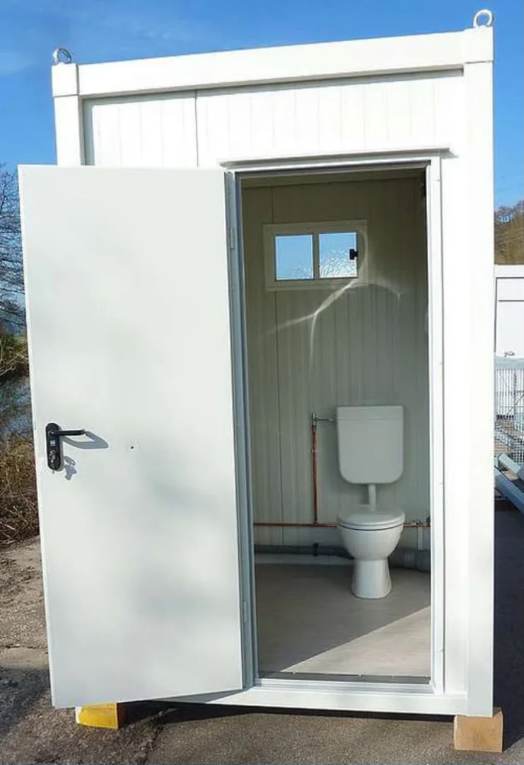 Mini conteneur sanitaire – Cabine WC compacte avec lavabo en option