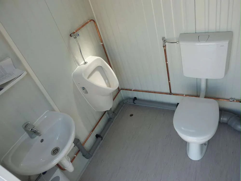 Mini conteneur sanitaire – Cabine WC compacte avec lavabo en option