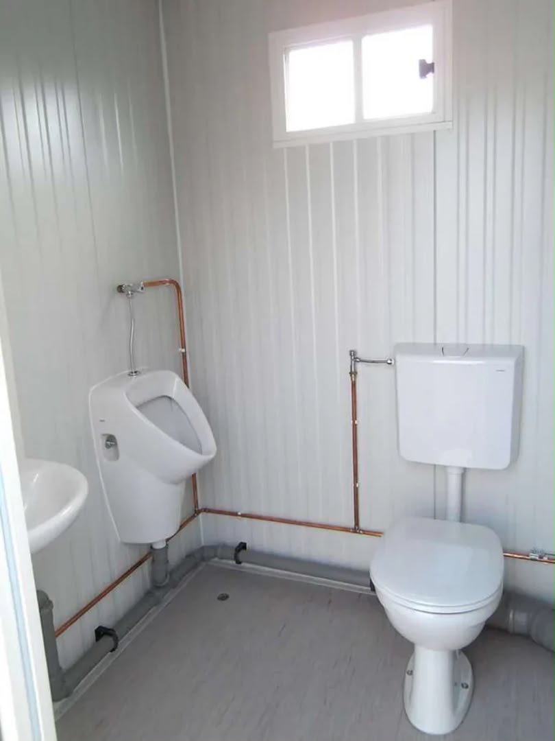 Mini conteneur sanitaire – Cabine WC compacte avec lavabo en option