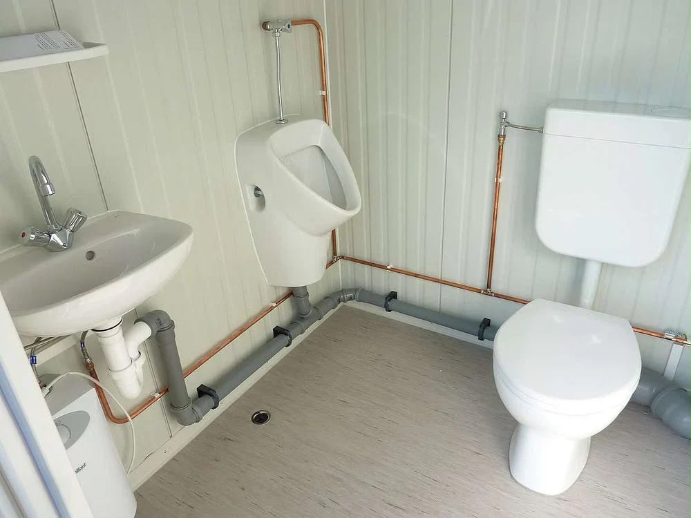 Mini conteneur sanitaire – Cabine WC compacte avec lavabo en option