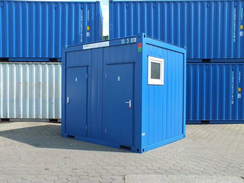 Conteneur sanitaire 10 pieds – WC femmes et hommes avec chauffage