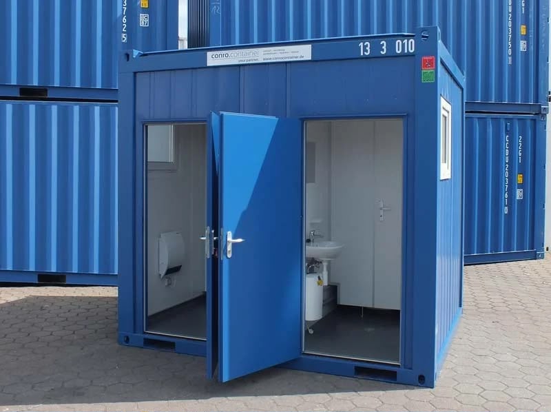 Conteneur sanitaire 10 pieds – WC femmes et hommes avec chauffage
