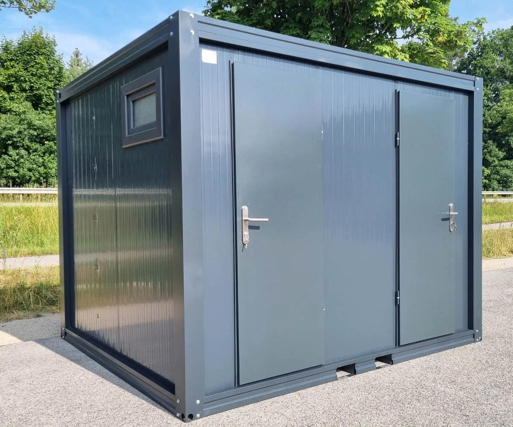 Conteneur sanitaire 3 m – Double cabine avec chauffage