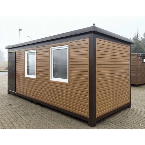 Conteneur bureau imitation bois 6 × 2,40 m – Isolé