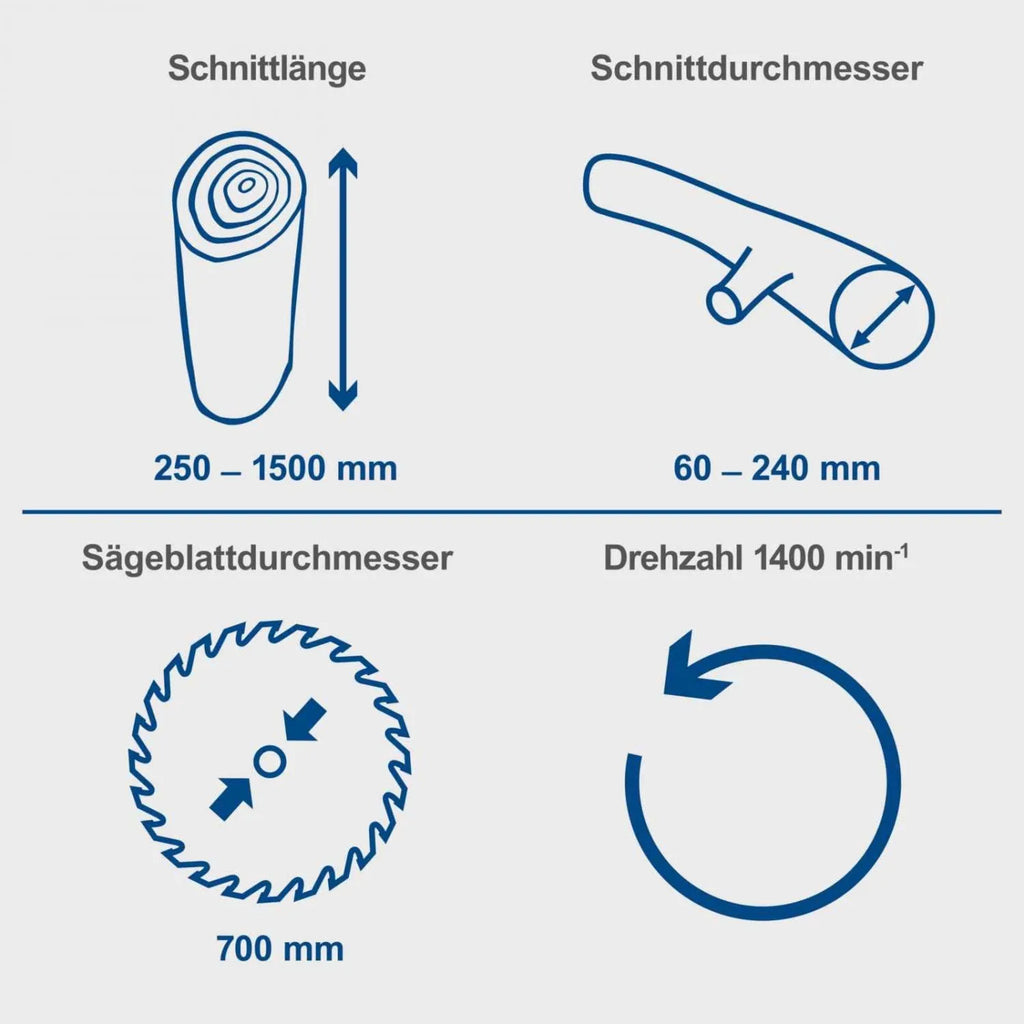 Scheppach HS720 scie à bûches à chevalet – vue 3