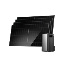 Kit EcoFlow STREAM Ultra avec batterie 1,92 kWh et quatre panneaux solaires rigides de 500 W