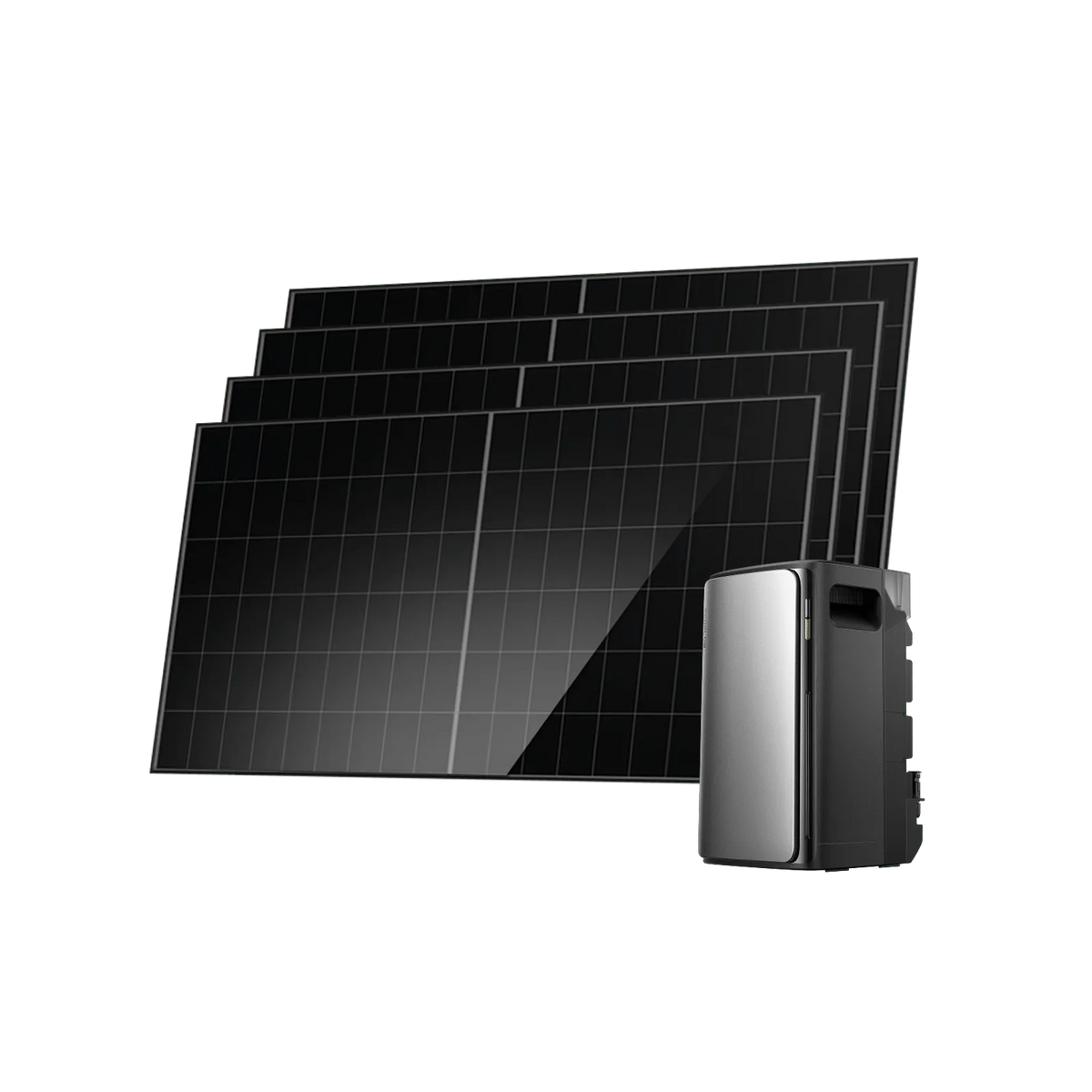 Kit EcoFlow STREAM Ultra avec batterie 1,92 kWh et quatre panneaux solaires rigides de 500 W