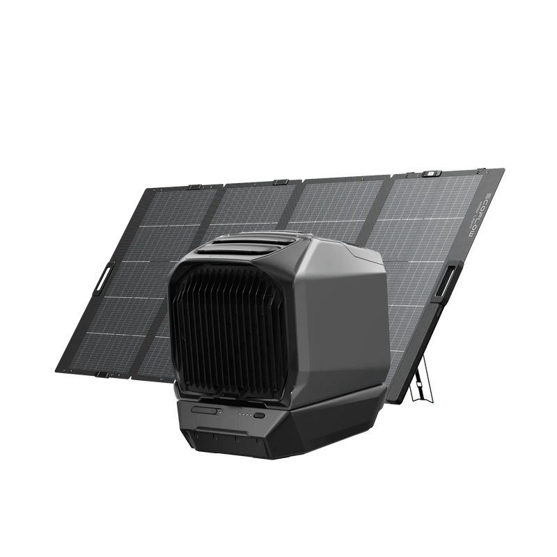 Climatiseur portable EcoFlow WAVE 3 avec batterie LFP 1024 Wh et panneau solaire portable de 400 W