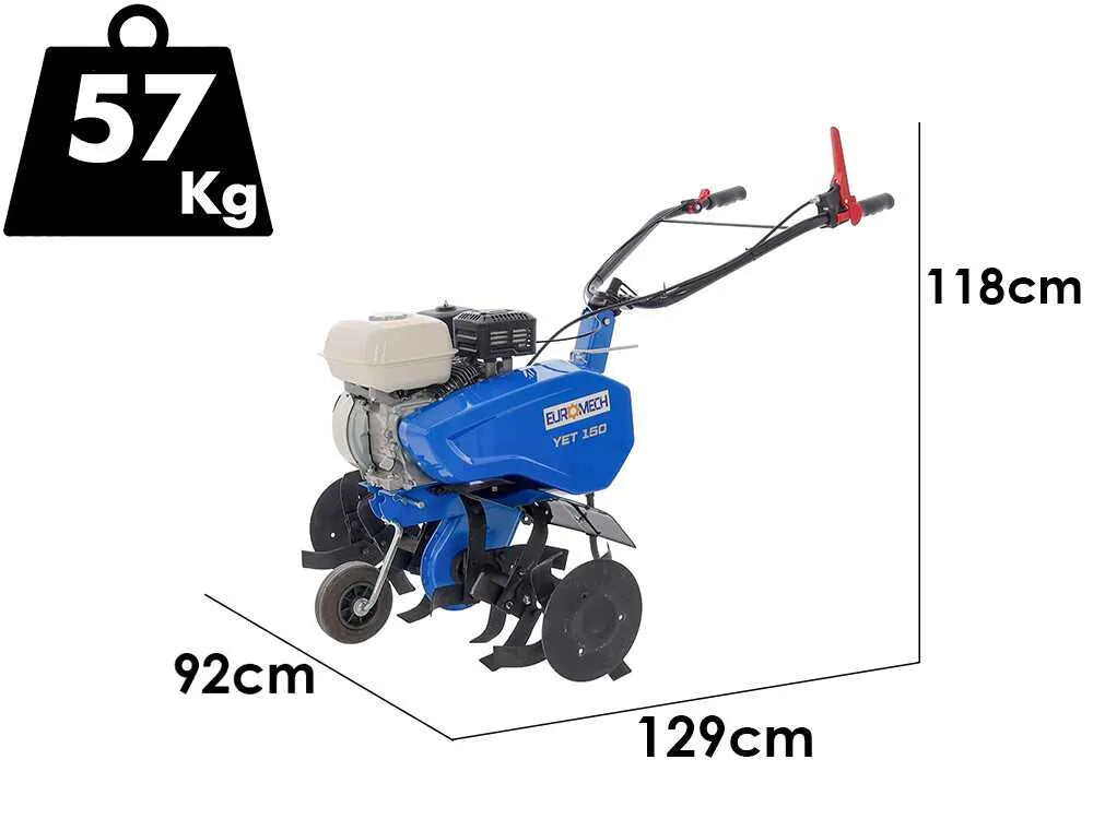 EuroMech YET 150 Motobineuse thermique 6,5 CV avec moteur Honda GP200 et fraise 90 cm - photo 3
