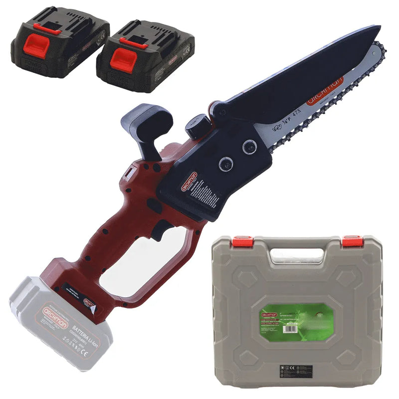 Archman PE01X – Élagueuse électrique à batterie 21 V – 2 batteries 4 Ah – Guide 20 cm – photo 1