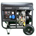 Groupe électrogène diesel Hyundai DHY6000LEK 5500 W avec kit roues et châssis ouvert